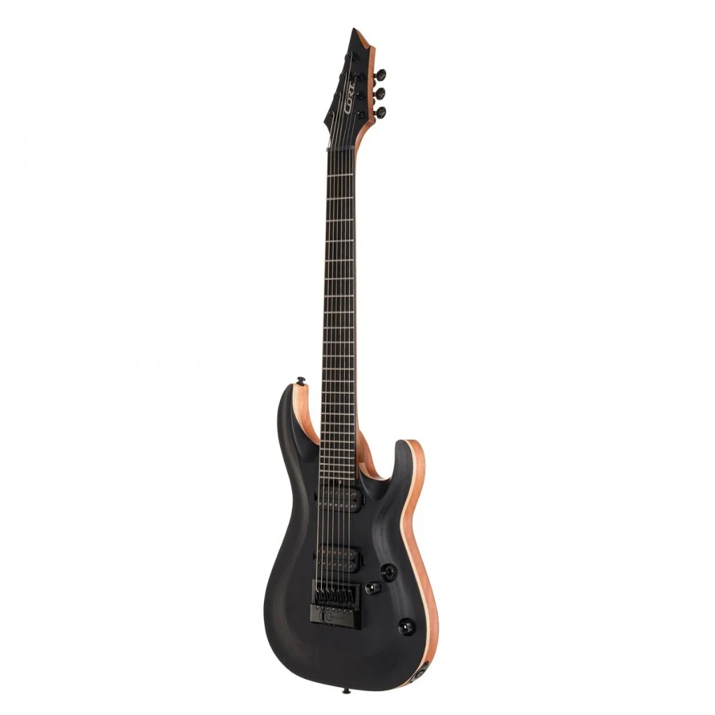 Cort KX707 Evertune 7 String Open Pore Black with Bag - Image 4