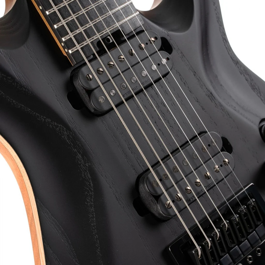Cort KX707 Evertune 7 String Open Pore Black with Bag - Image 9