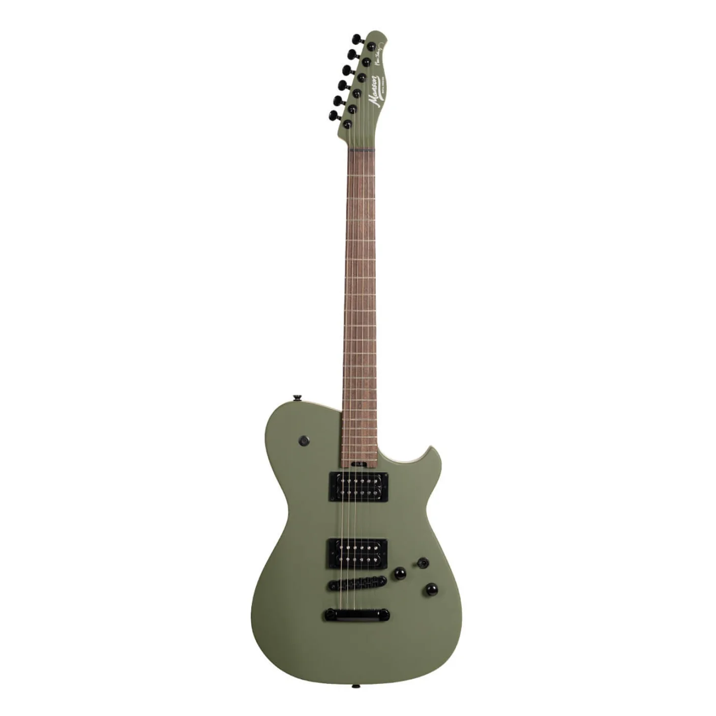 Cort MBM-2H Electric Guitar - Satin Olive Green - Image 2