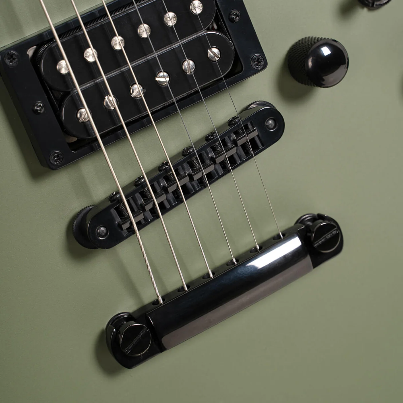 Cort MBM-2H Electric Guitar - Satin Olive Green - Image 8
