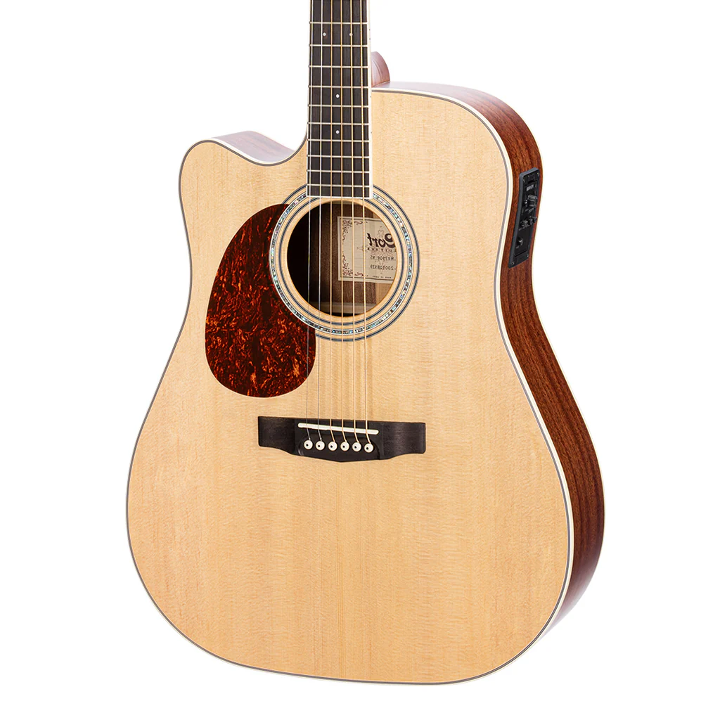 Cort MR710F Left Handed NS Dreadnought Cutaway with Pickups Natural Satin