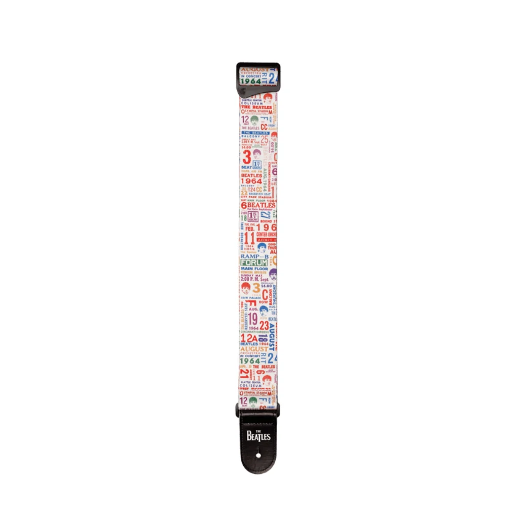 D'Addario Beatles 1964 US Tour Ticket Stubs Guitar Strap, Multi Color - Image 3