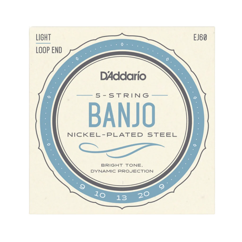 D'Addario EJ60 5-String Banjo Strings, Nickel, Light, 9-20