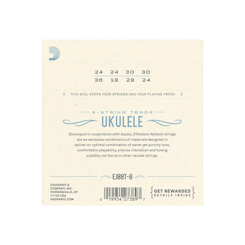 D'Addario EJ88T-8 Nyltech 8-String Tenor Ukulele Strings - Image 3