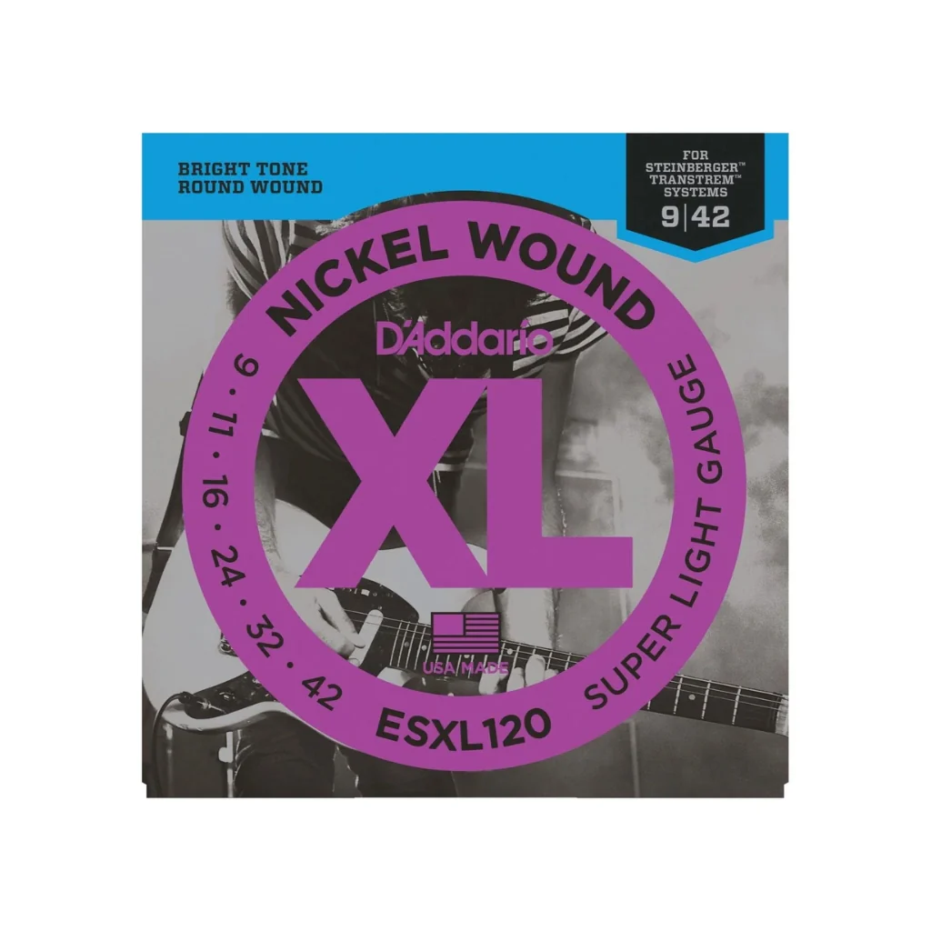 D'Addario ESXL120 XL Double Ball End Nickel Wound Electric Guitar Strings - .009-.042 Super Light