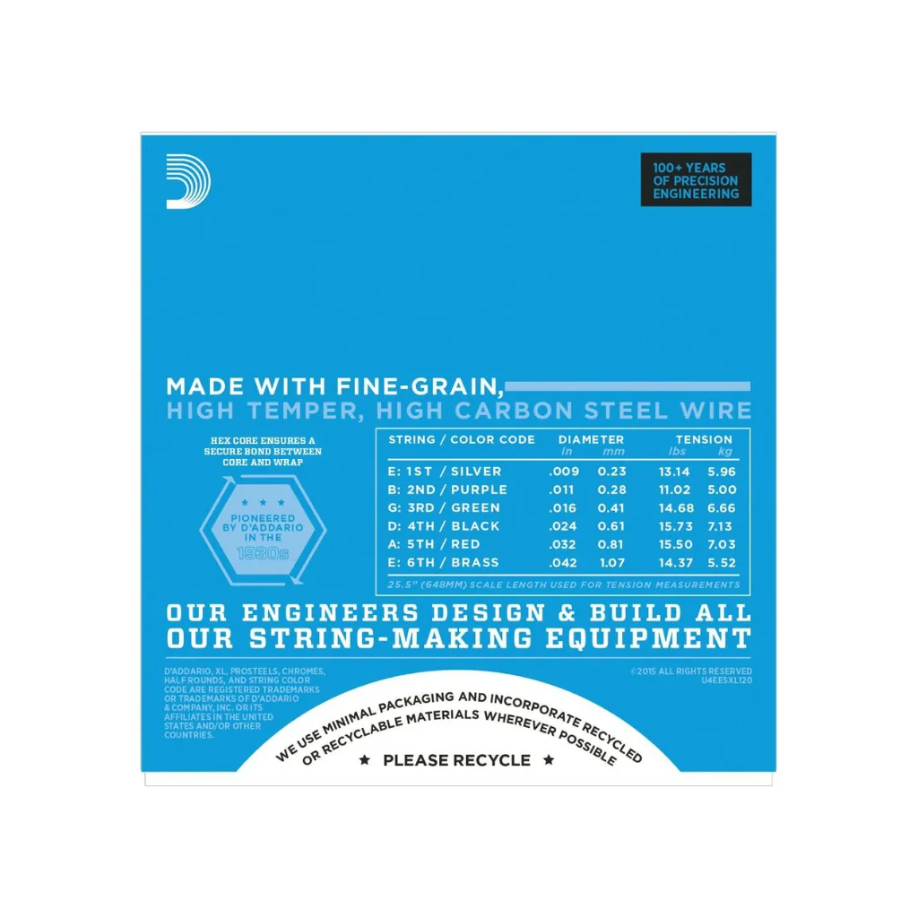 D'Addario ESXL120 XL Double Ball End Nickel Wound Electric Guitar Strings - .009-.042 Super Light - Image 3