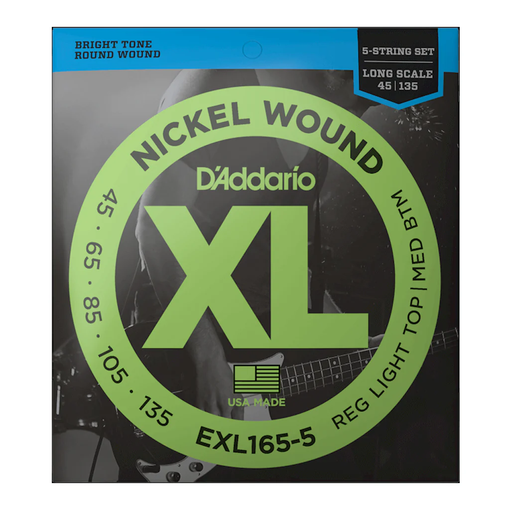 D'Addario EXL165-5 45-135 5 String Bass Set