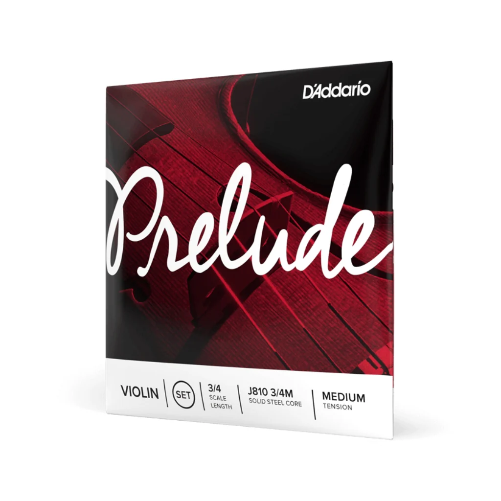 D'Addario J810 Prelude Violin String Set - 3/4 Scale, Medium Tension