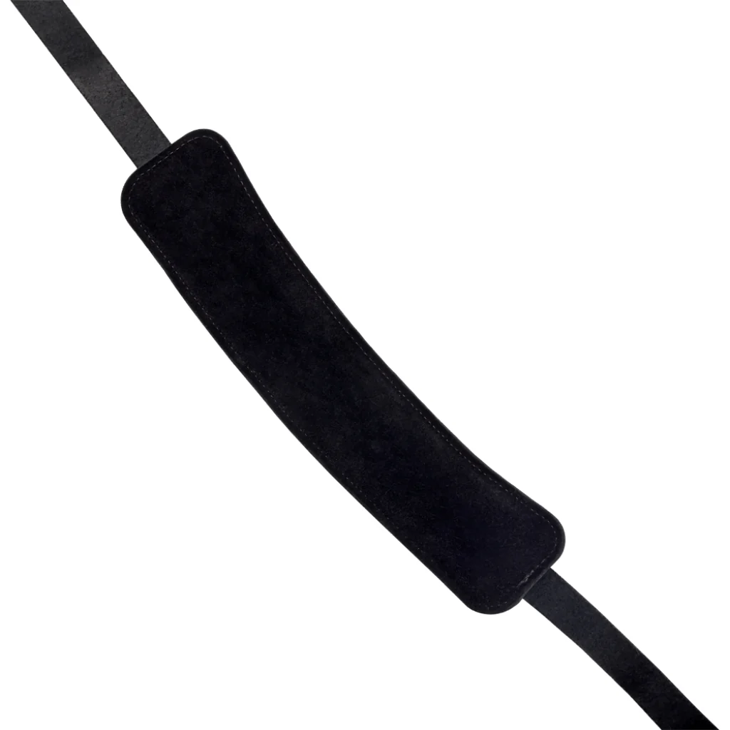 D'Addario John Lennon Signature Strap - Black Leather w/Pad - Image 4