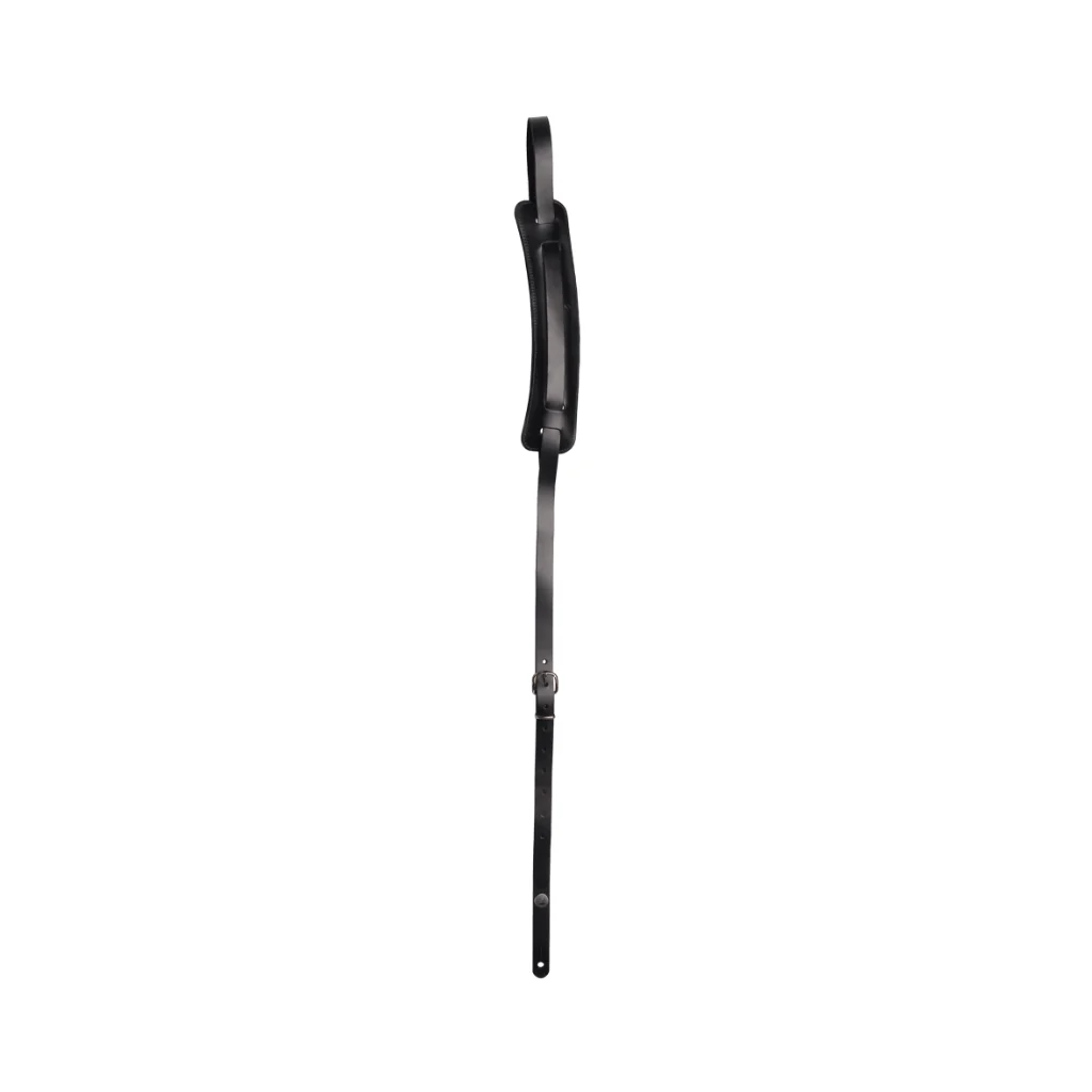 D'Addario John Lennon Signature Strap - Black Leather w/Pad - Image 5