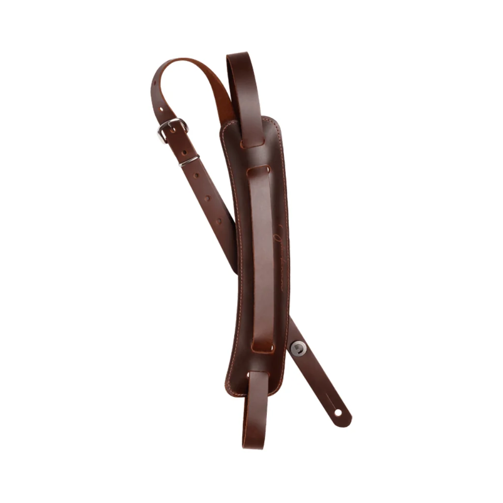 D'Addario John Lennon Signature Strap - Brown Leather w/Pad