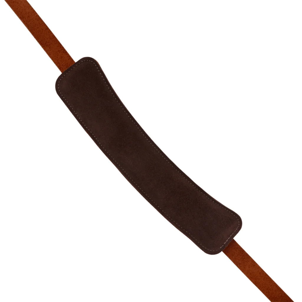 D'Addario John Lennon Signature Strap - Brown Leather w/Pad - Image 4