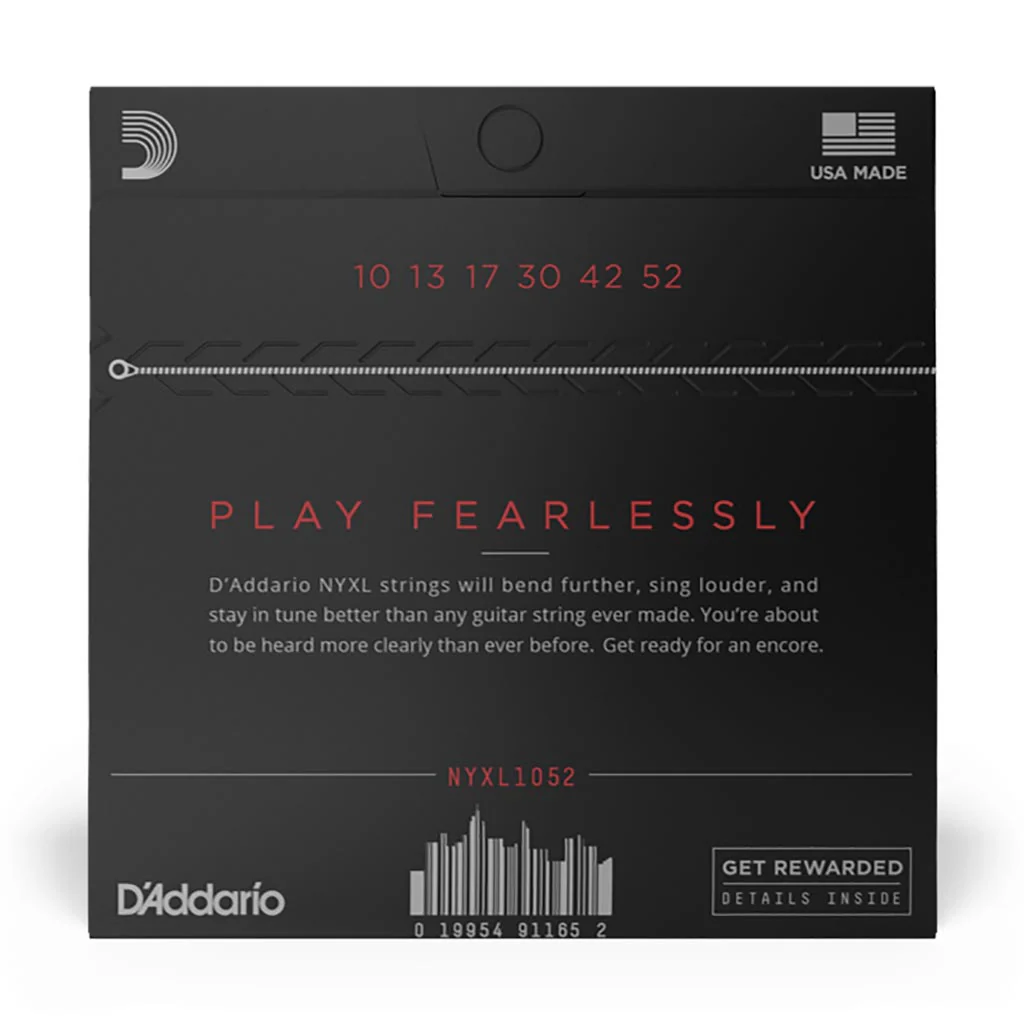 D'Addario - NYXL1052 - NYXL 10-52 Nickel Wound Electric Guitars Strings, Light Top / Heavy Bottom - Electric Guitar Strings - Image 2