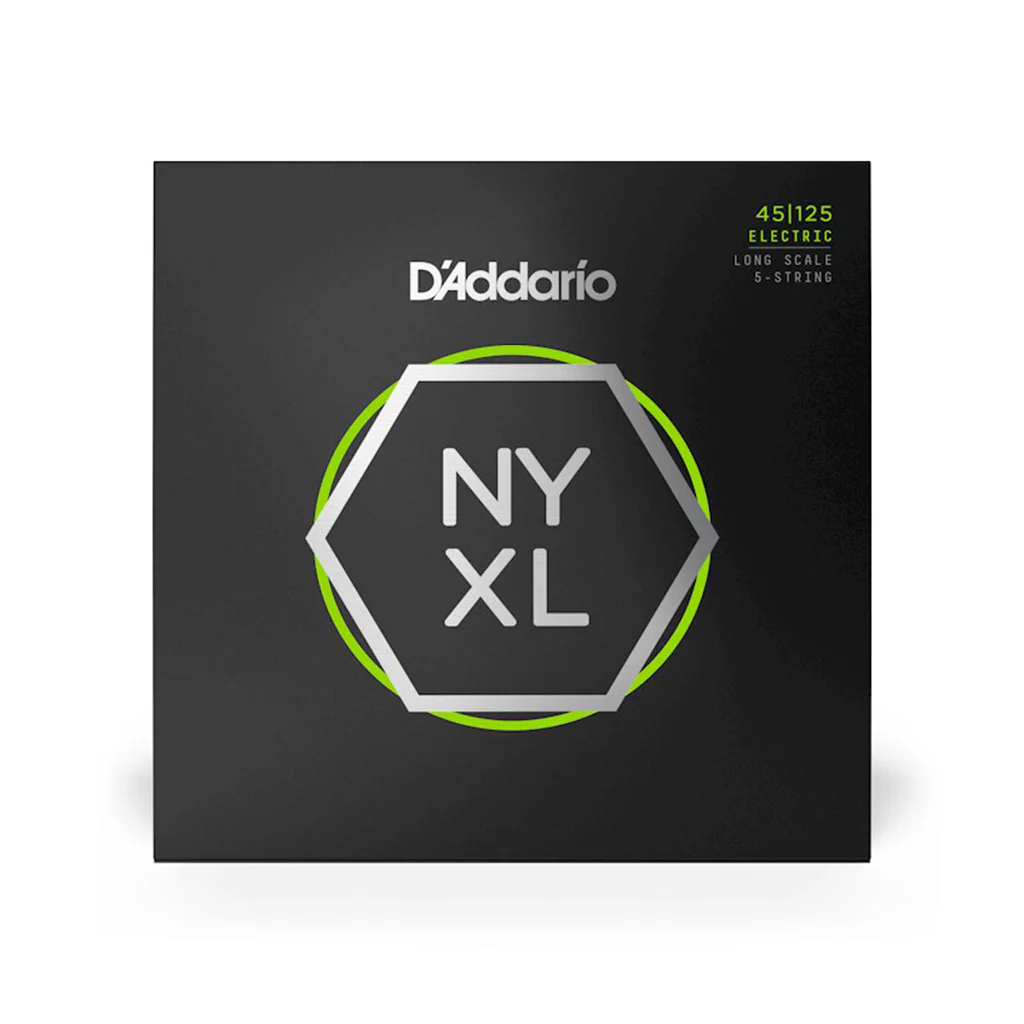 D'Addario NYXL45125 Nickel Wound Bass Guitar Strings, 5-String Lt Top / Med Btm, 45-125, Long Scale - Image 2