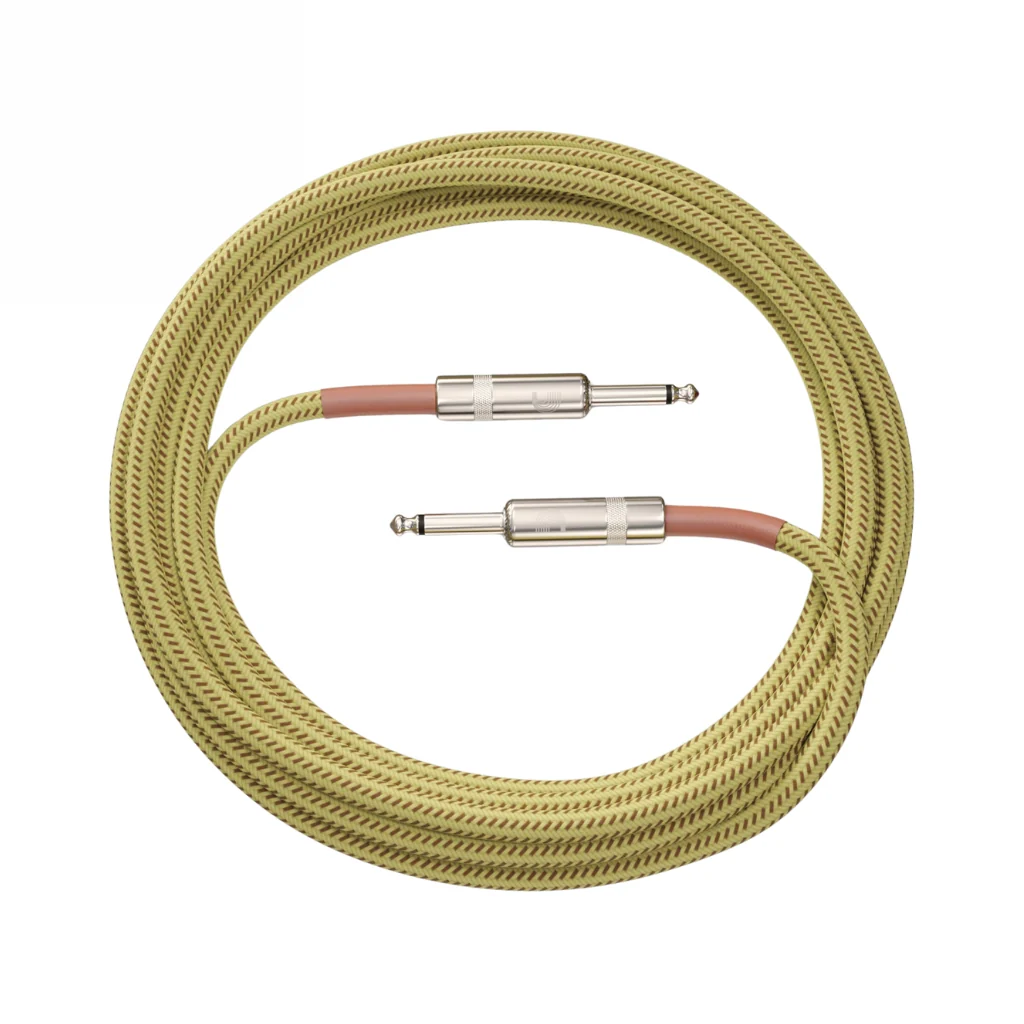 D'Addario PW-BG-15TW Braided Straight to Straight Instrument Cable - 15 foot, Tweed - Image 2
