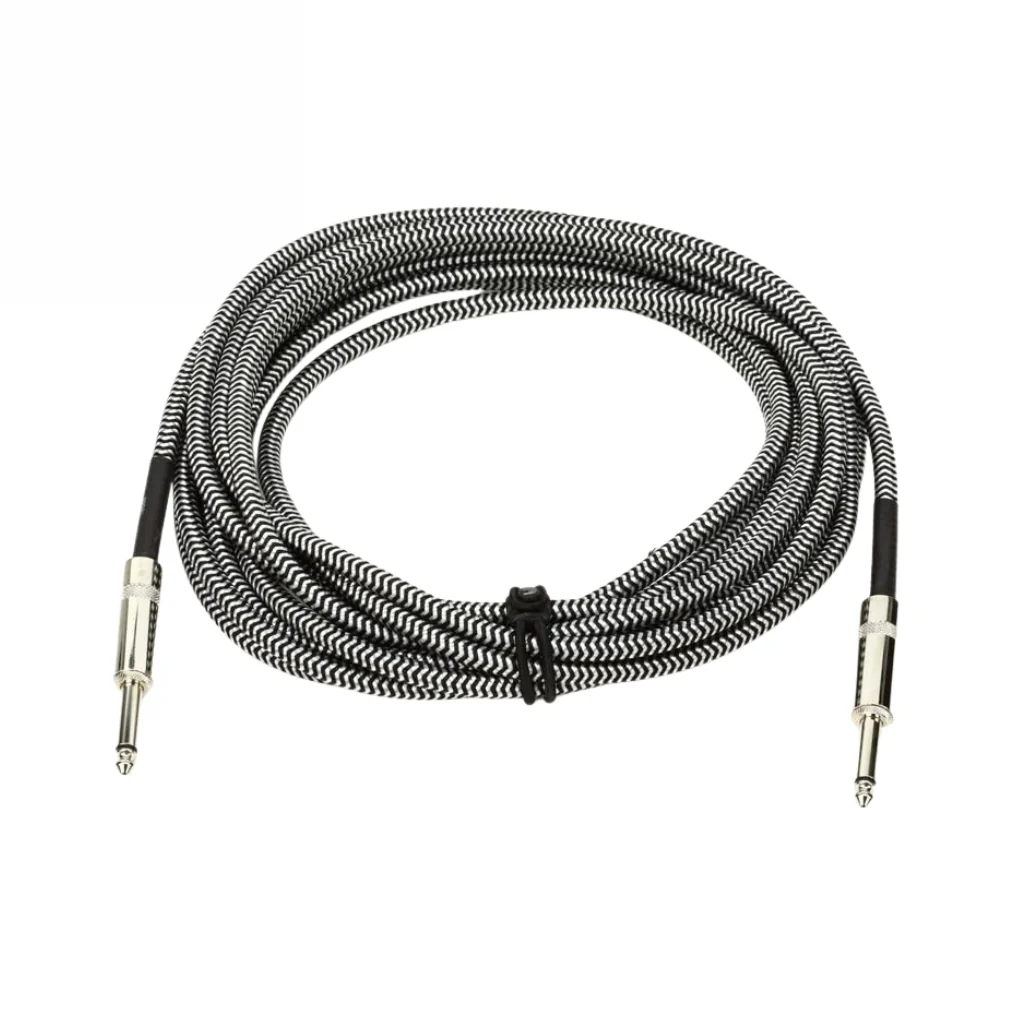 D'Addario PW-BG-20BG Braided Straight to Straight Instrument Cable - 20 foot, Grey - Image 2