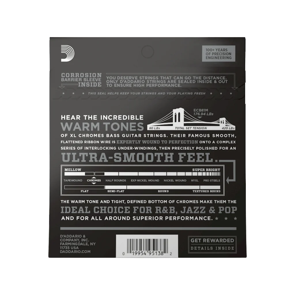 D'Addario Regular Light Medium Scale Bass Strings - 45-100 - Image 2
