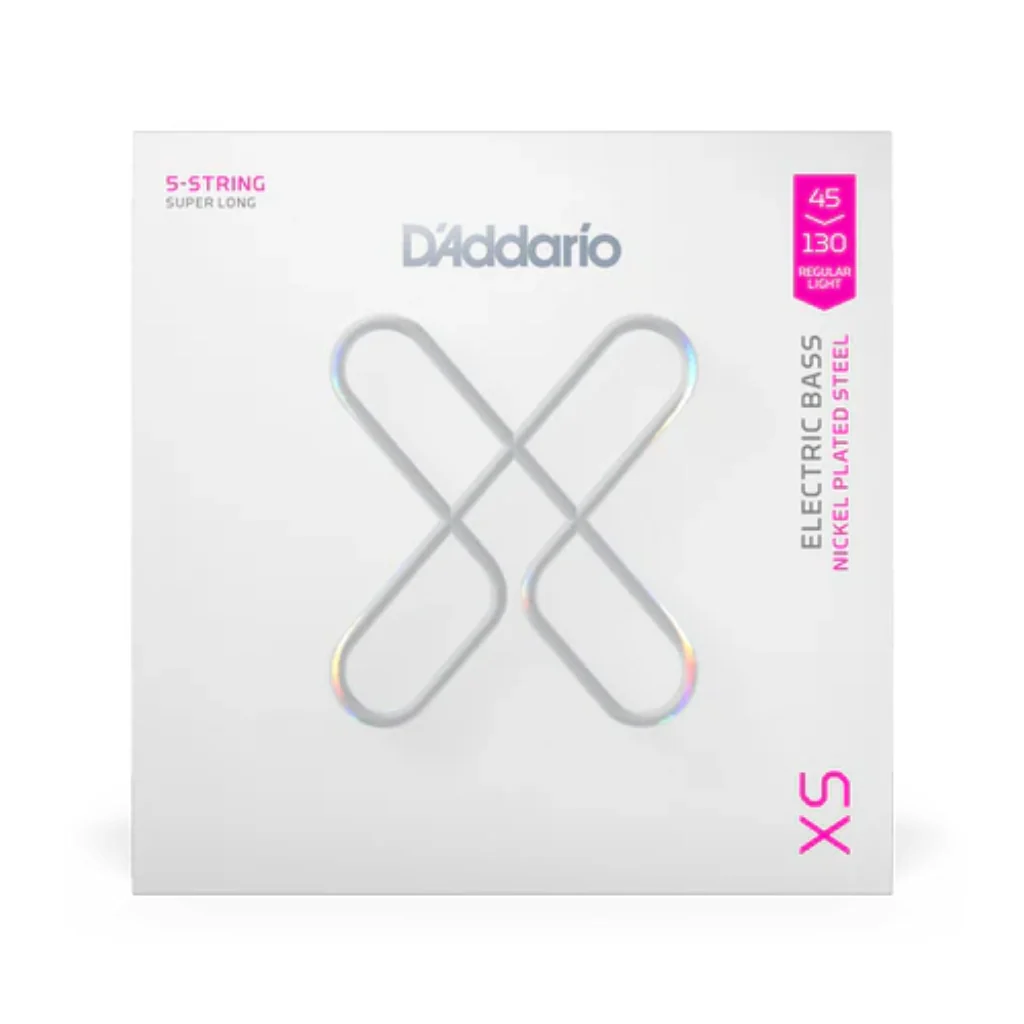 D'Addario XSB45130SL XS Nickel 5-string Electric Bass Guitar Strings - .045-.130 Regular Light - Image 2
