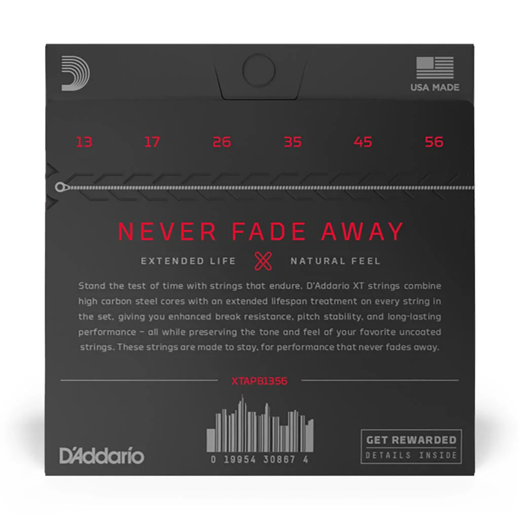 D'Addario - XTAPB1356 - XT Acoustic Phosphor Bronze Medium 13-56 - Acoustic Guitar Strings - Image 2