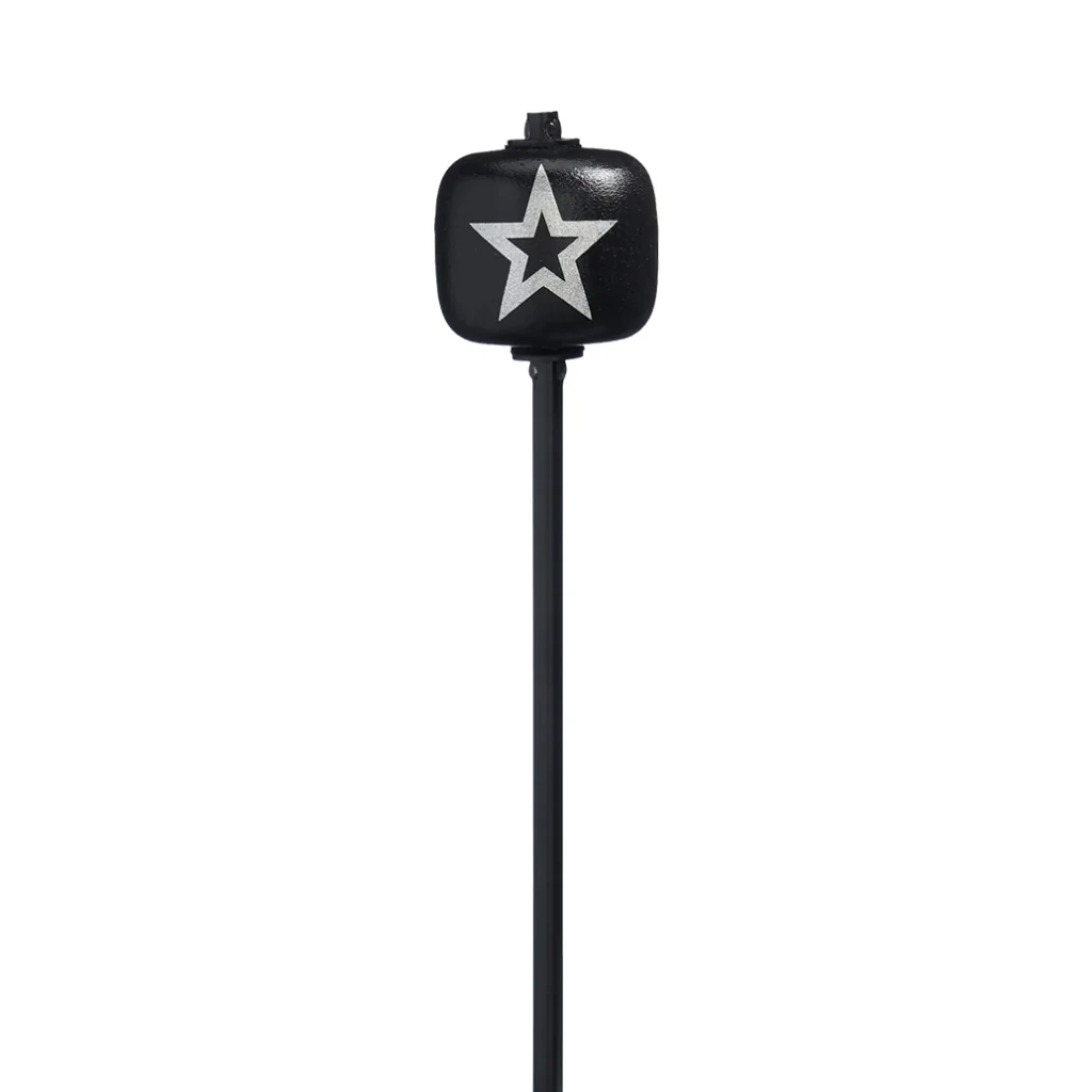 Danmar Bass Drum Beater - Black Wood Ball with Silver Star
