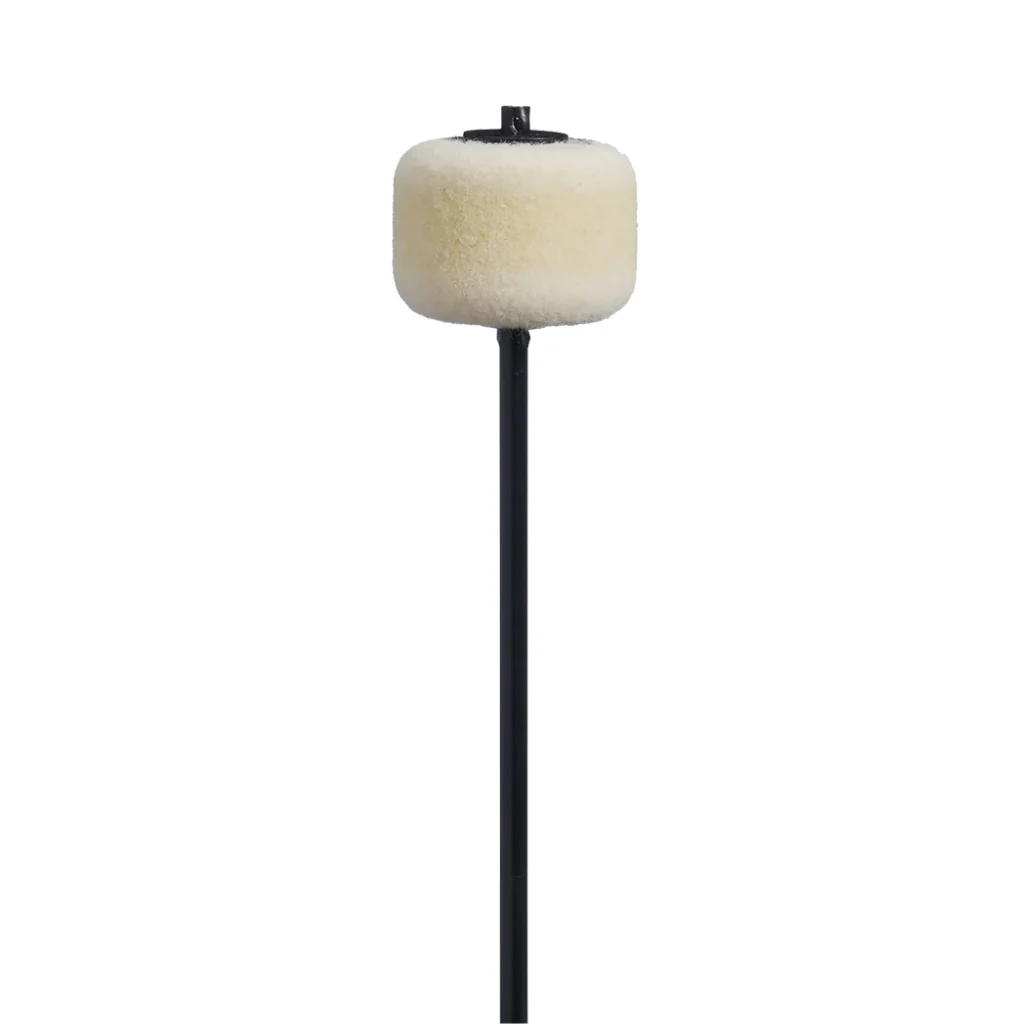 Danmar Long Bass Drum Beater - White Felt, Black Shaft