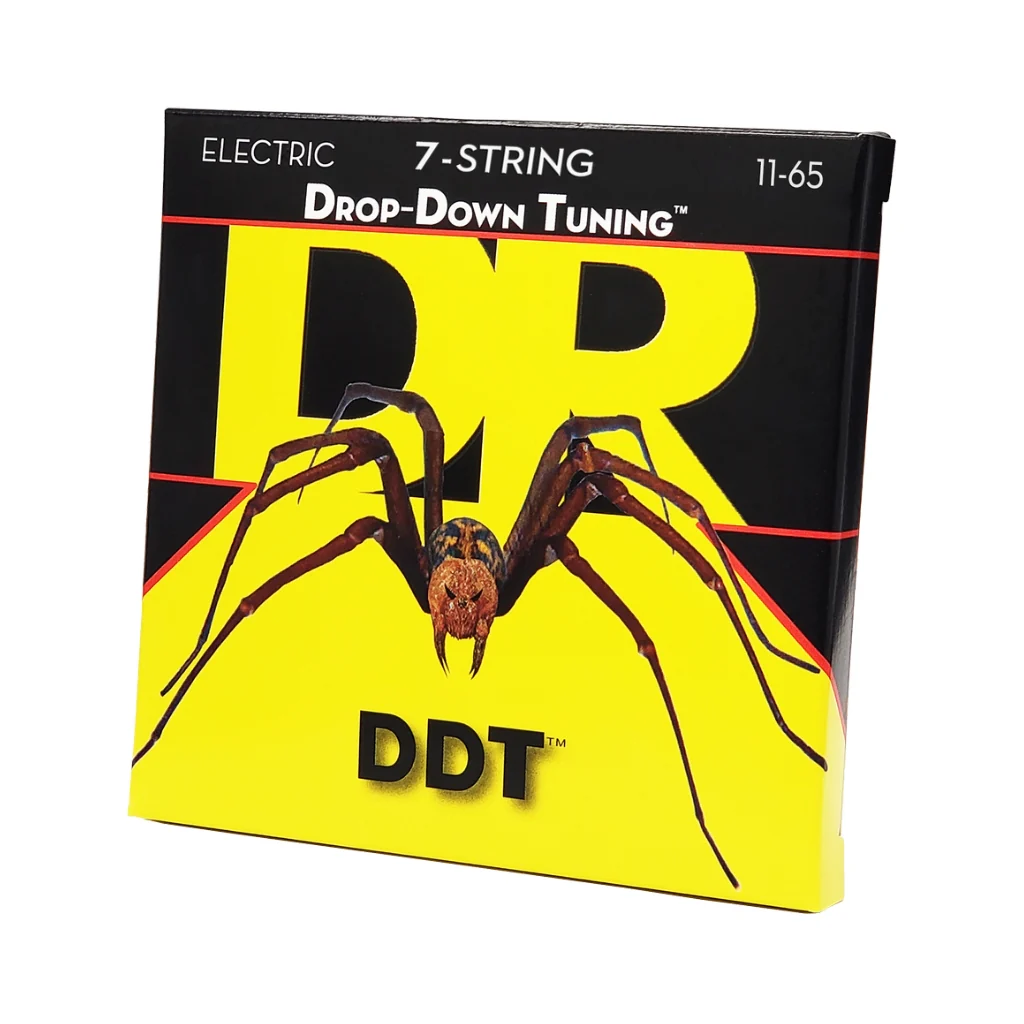 DR Drop-Down Tuning Nickel Plated Steel Electric Guitar Strings - 7-String Extra Heavy 11-65