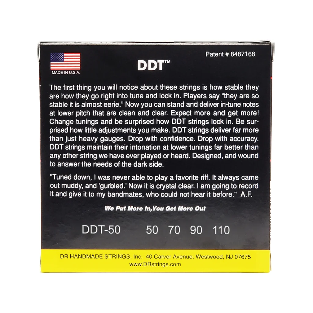 DR Drop-Down Tuning Stainless Steel Bass Guitar Strings - Heavy 50-110 - Image 2
