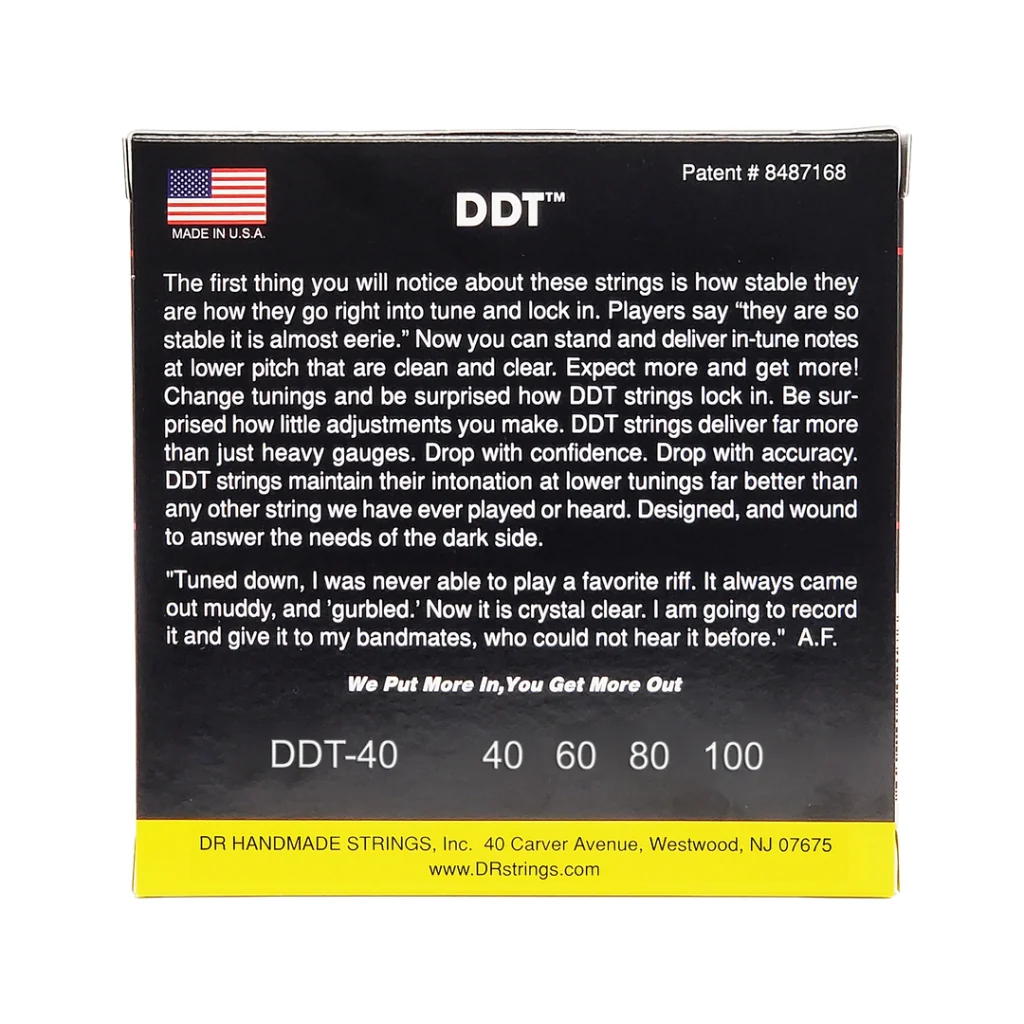 DR Drop-Down Tuning Stainless Steel Bass Guitar Strings - Light 40-100 - Image 2