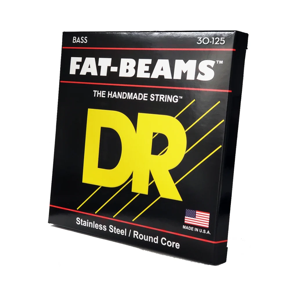 DR Fat-Beams Stainless Steel 6-string Bass Guitar Strings - Medium 30-125