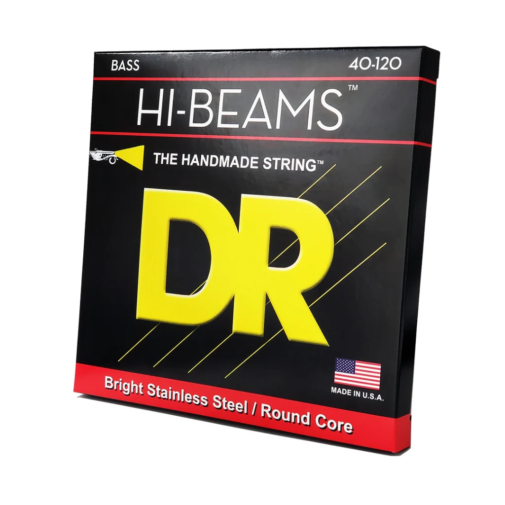 DR Hi-Beam Stainless Steel Bass Guitar Strings - 5-String Light 40-120