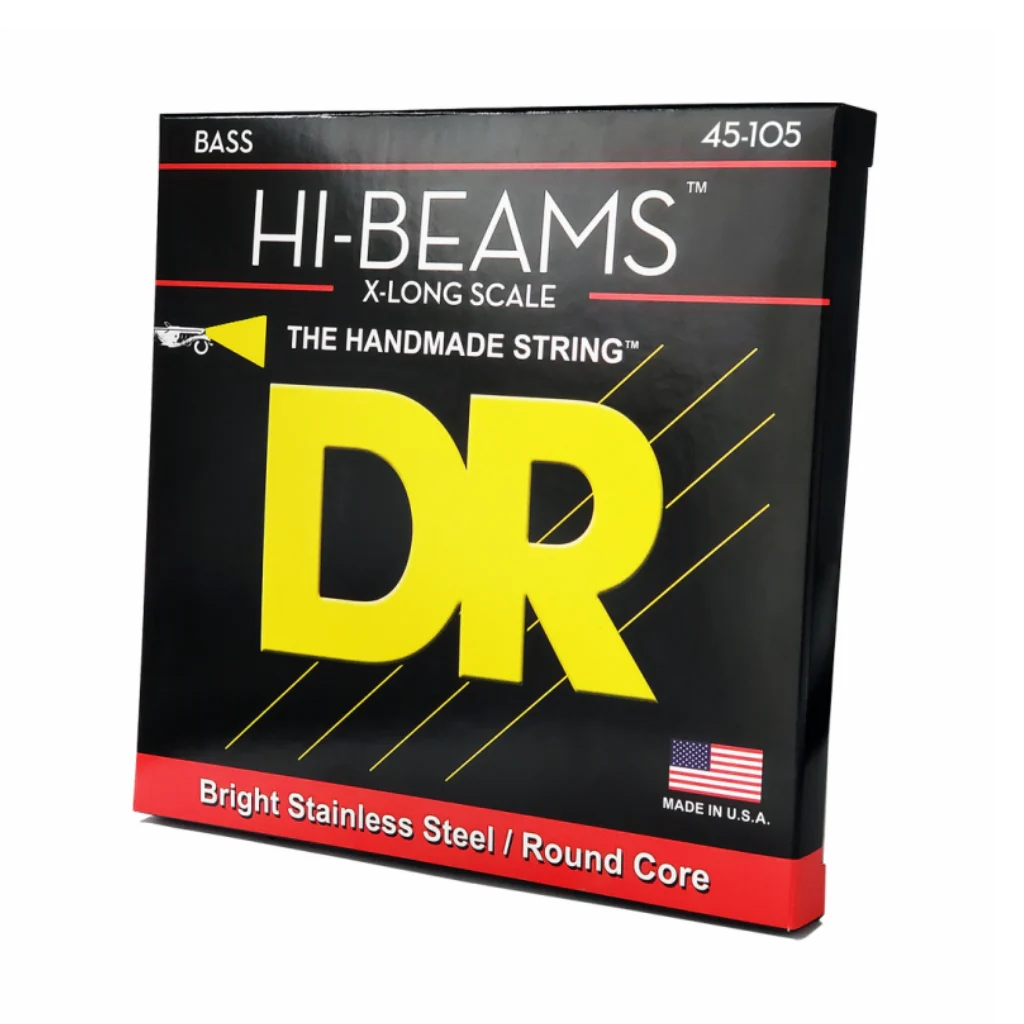 DR Hi-Beam Stainless Steel Bass Guitar Strings - Medium 45-105 Extra-Long Scale