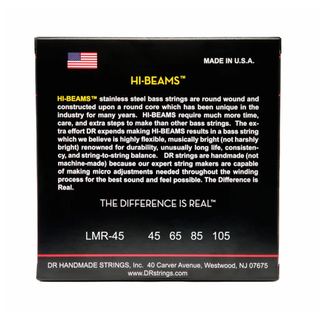 DR Hi-Beam Stainless Steel Bass Guitar Strings - Medium 45-105 Extra-Long Scale - Image 2