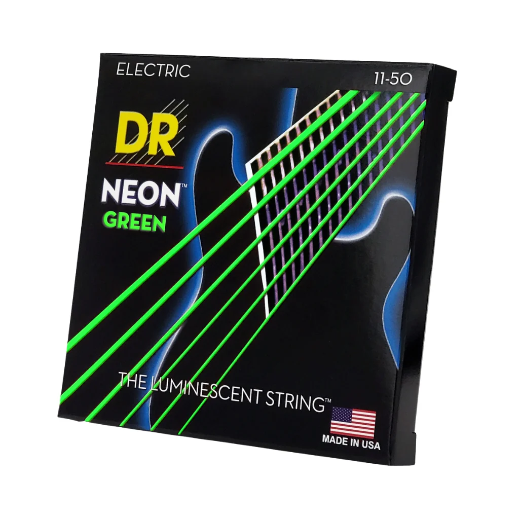 DR Hi-Def Neon Green K3 Coated Electric Guitar Strings - Heavy 11-50