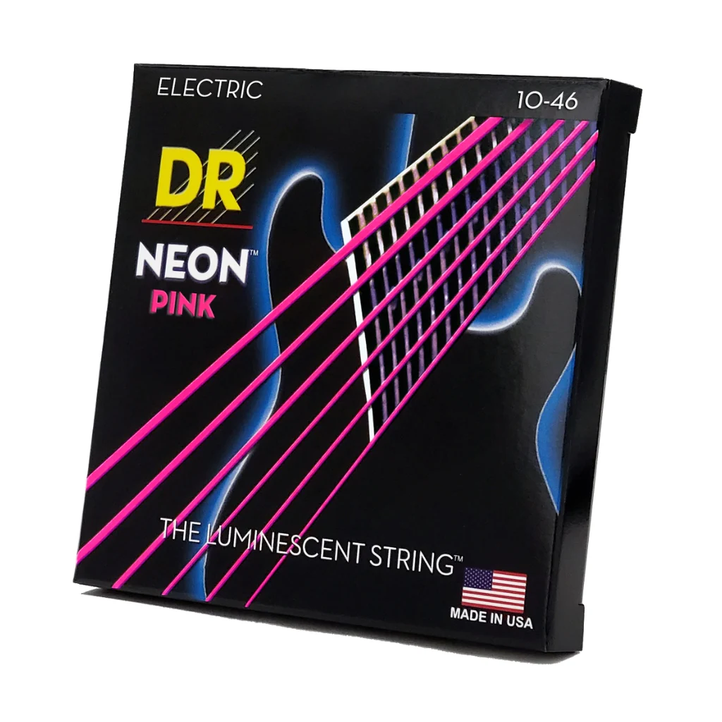 DR Hi-Def Neon Purple K3 Coated Electric Guitar Strings - Medium 10-46