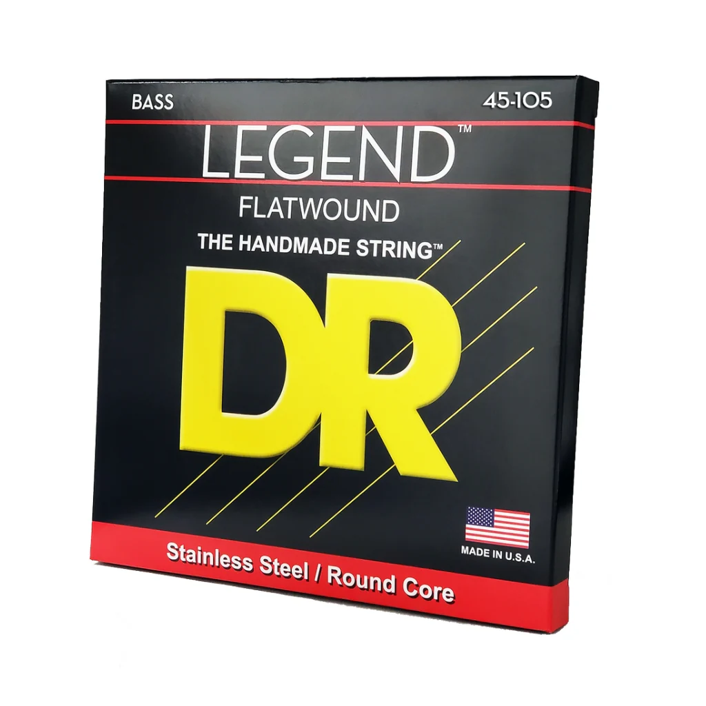 DR Legend Polished Flatwound Stainless Steel Bass Strings - Medium 45-105