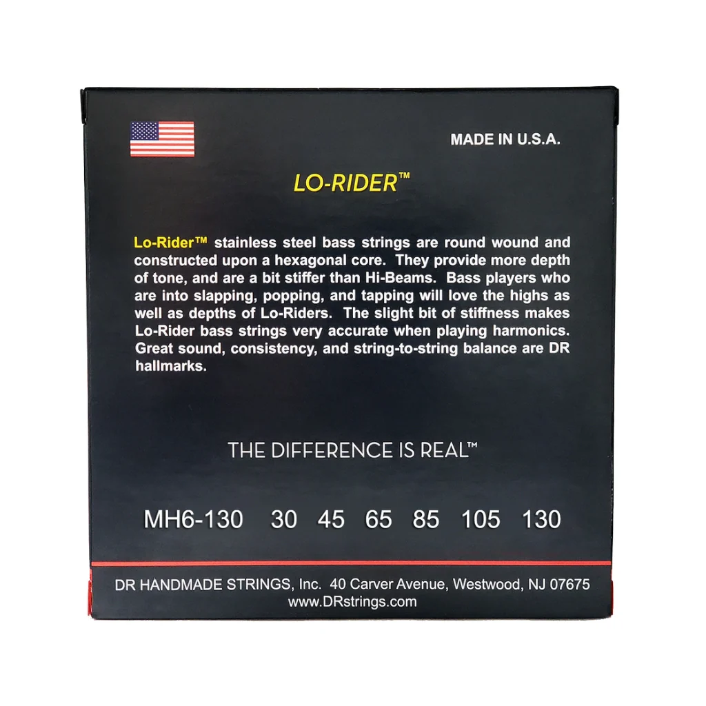 DR Lo-Rider Stainless Steel 6-string Bass Guitar Strings - Medium to Heavy 30-130 - Image 2