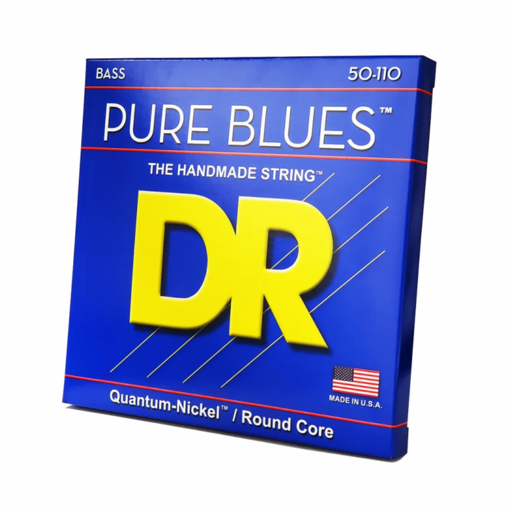 DR Pure Blues Quantum-nickel/Round Core Bass Guitar Strings - Heavy 50-110