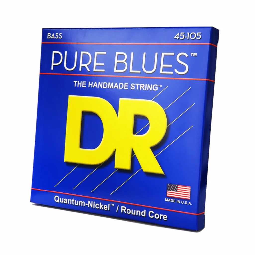 DR Pure Blues Quantum-nickel/Round Core Bass Guitar Strings - Medium 45-105