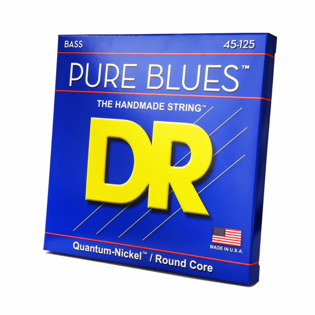 DR Pure Blues Quantum-nickel/Round Core Bass Guitar Strings - Medium 5-String 45-125