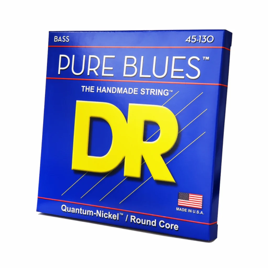 DR Pure Blues Quantum-nickel/Round Core Bass Guitar Strings - Medium 5-String 45-130