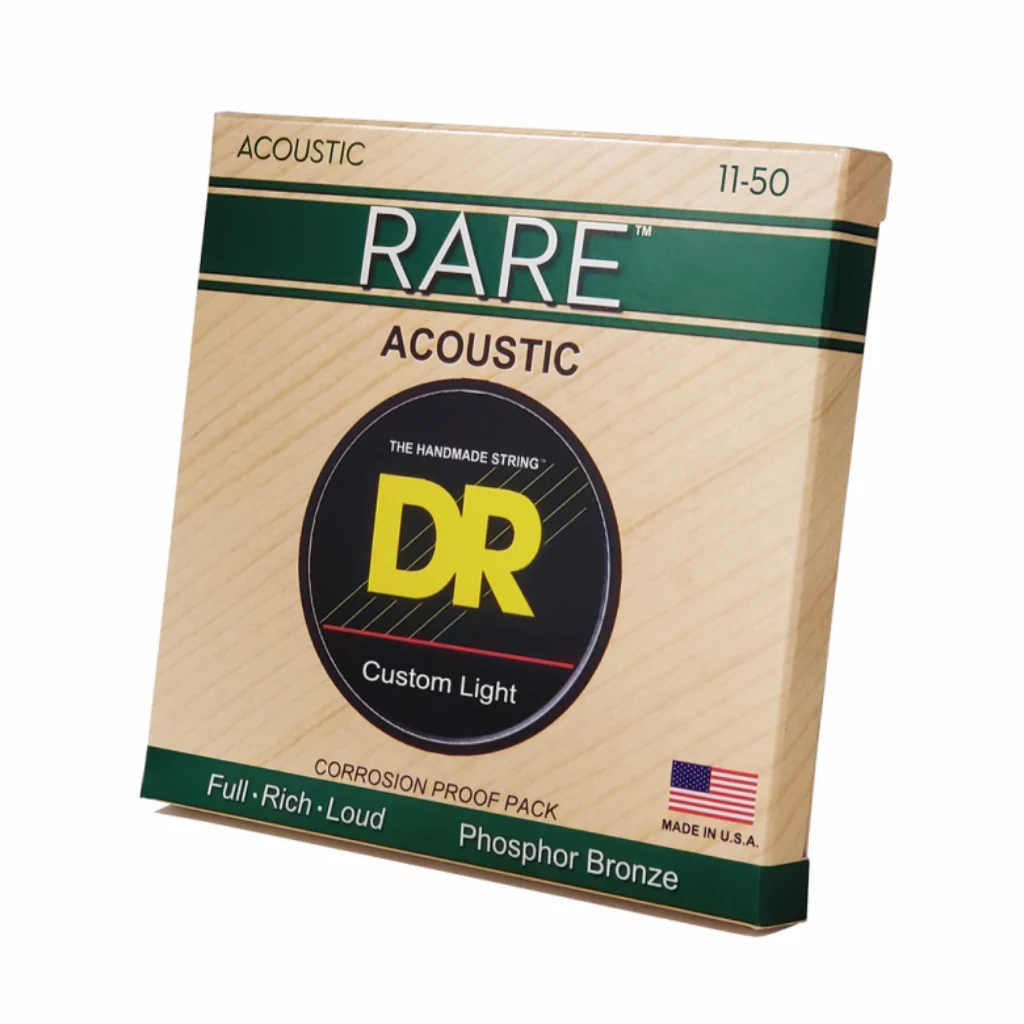 DR Rare Phosphor Bronze Acoustic Guitar Strings - Custom Light 11-50