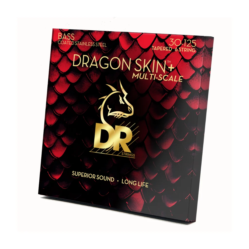 DR Strings Dragon Skin+ Coated 6-String Multi-Scale Bass Guitar Strings - 30-125