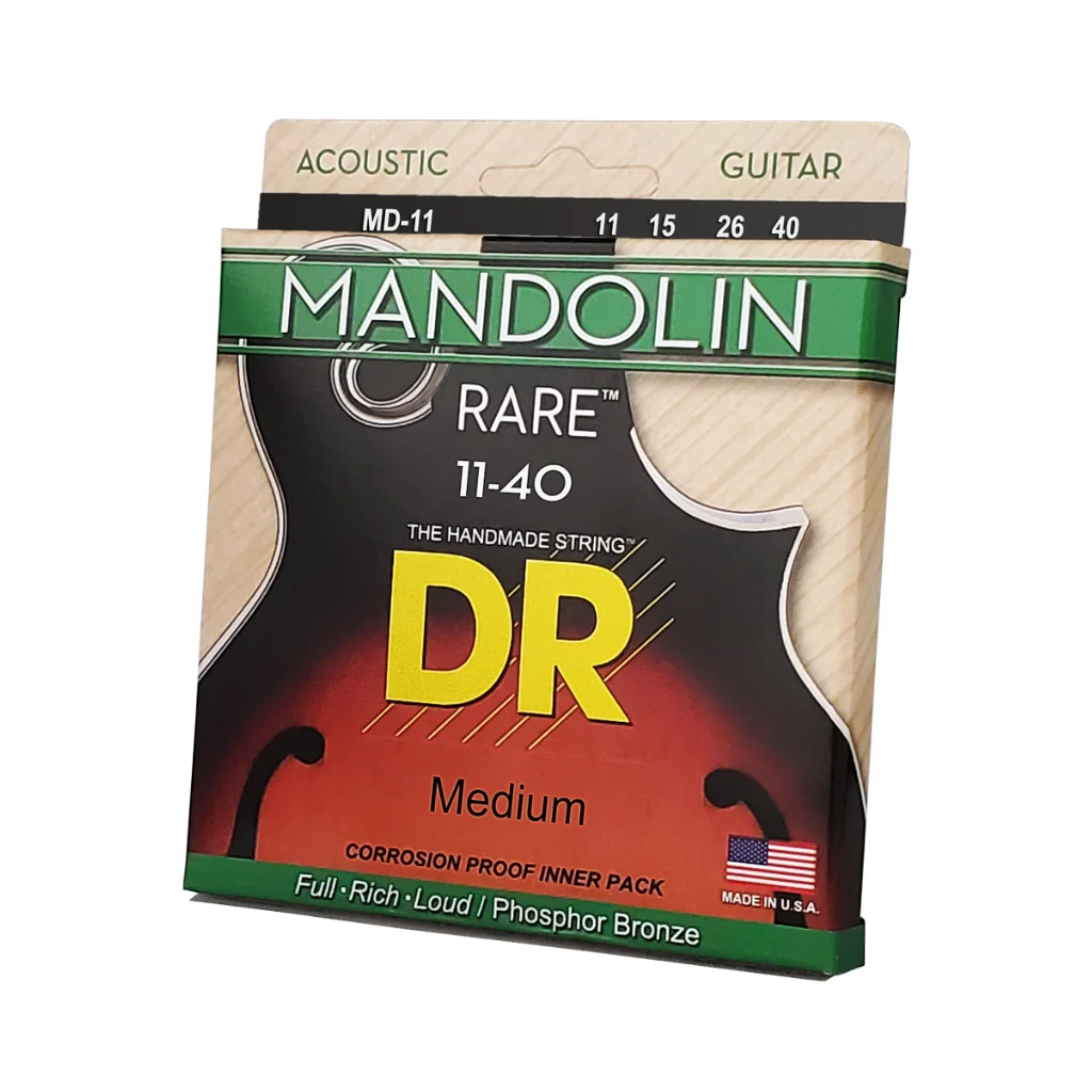 DR Strings Rare Phosphor Bronze Mandolin Strings - Medium 11-40