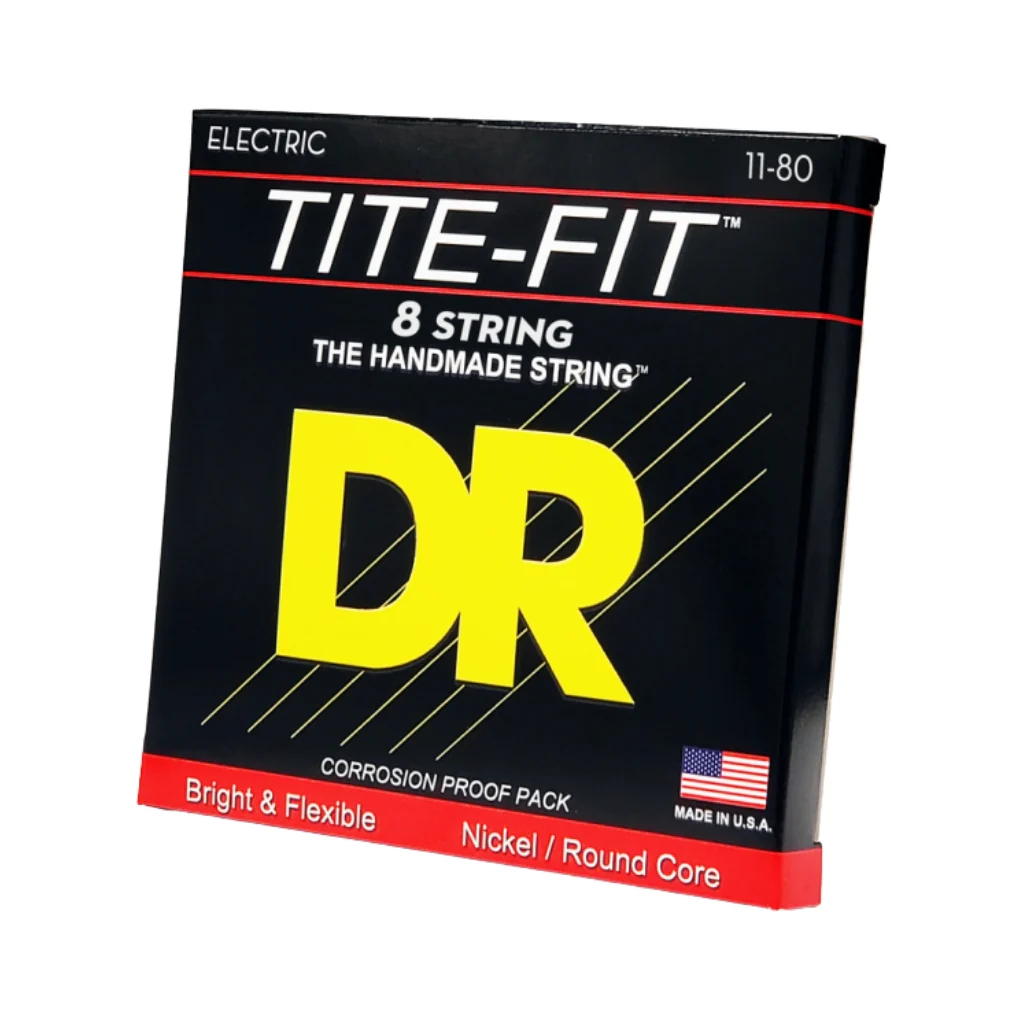 DR TITE-FIT Compression Wound Electric Guitar Strings - 8-String Heavy 11-80