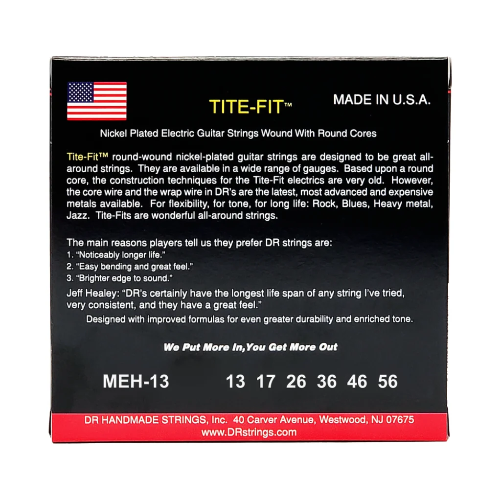 DR TITE-FIT Compression Wound Electric Guitar Strings - Mega Heavy 13-56 - Image 2