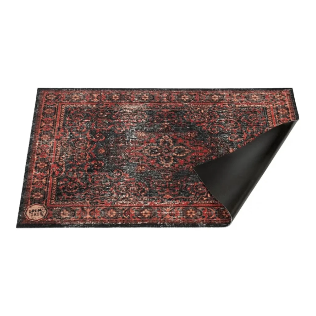 DRUMnBASE VP130 Stage Mat - Black Red, 130x90cm - Image 2