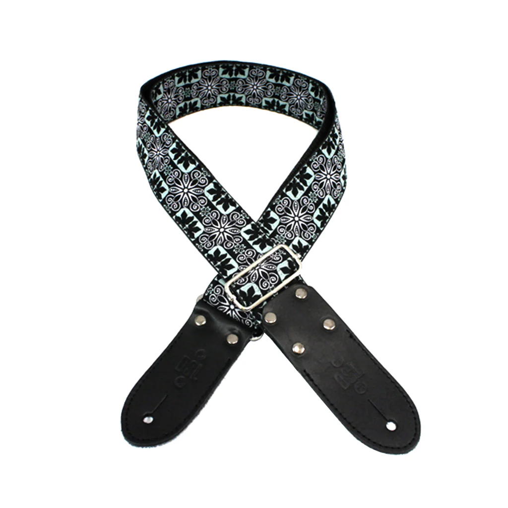 DSL JAC20-FIL-WHITE 2" Strap Jacquard Weave Fil Design White