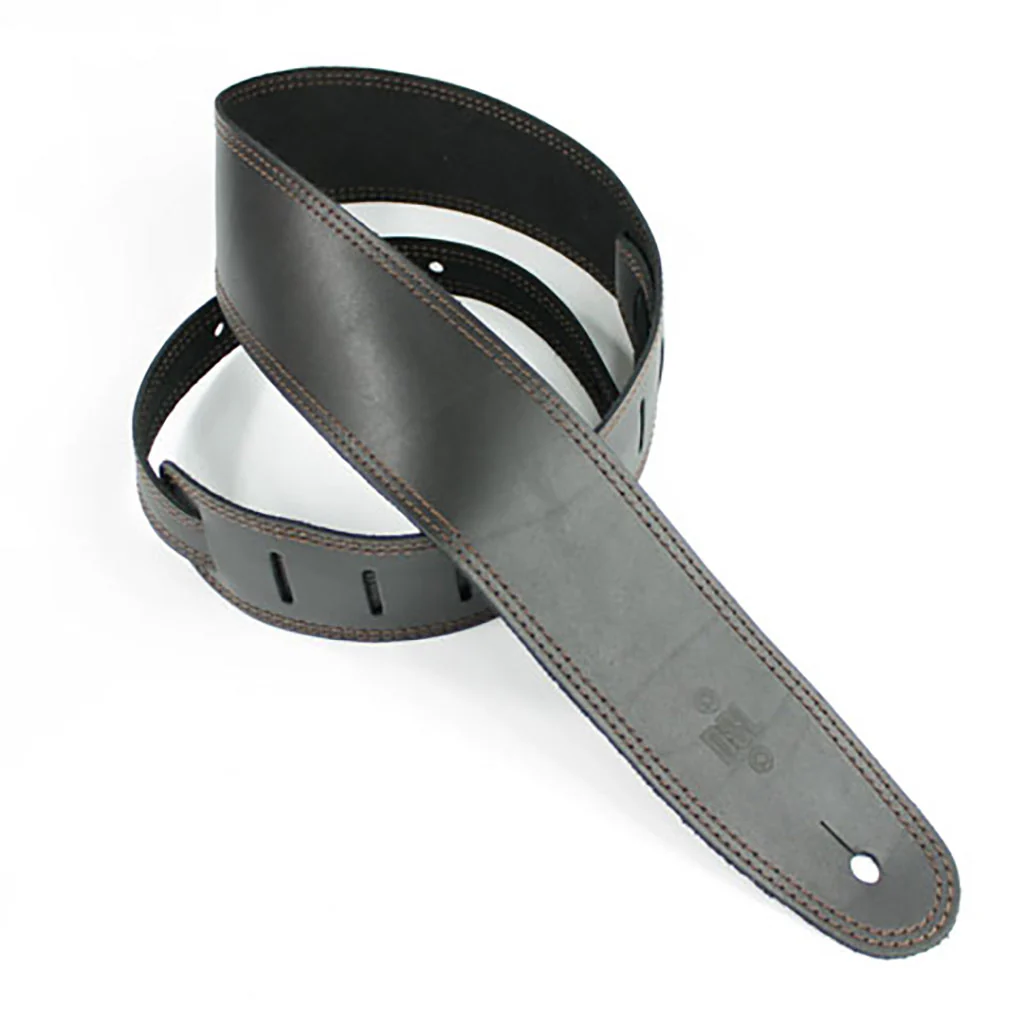 DSL SGE25-15-2 Strap 2.5" Single Ply Black with Brown Stitch