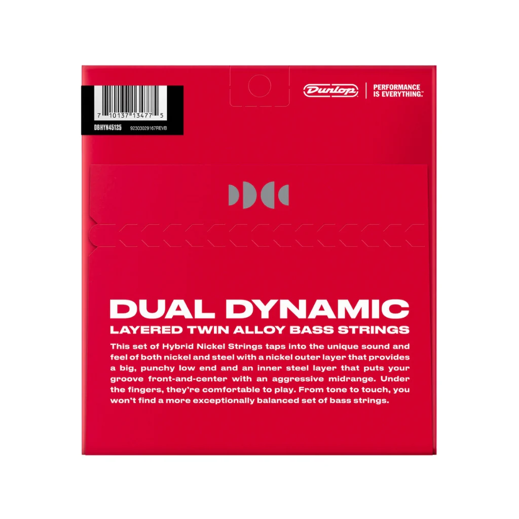 Dunlop Hybrid Nickel Over Stainless Steel Bass Strings 5 string 45-125 - Image 2