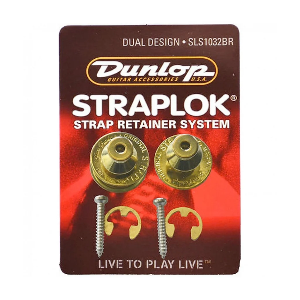 Dunlop J103BR Dual Straplock - Brass - Image 2